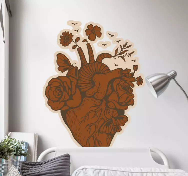 Retro hjerte vintage klistremerker - Tenstickers