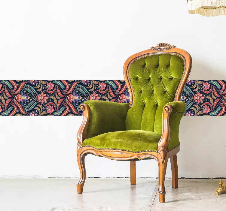 Retro ornament stue vegg innredning - Tenstickers