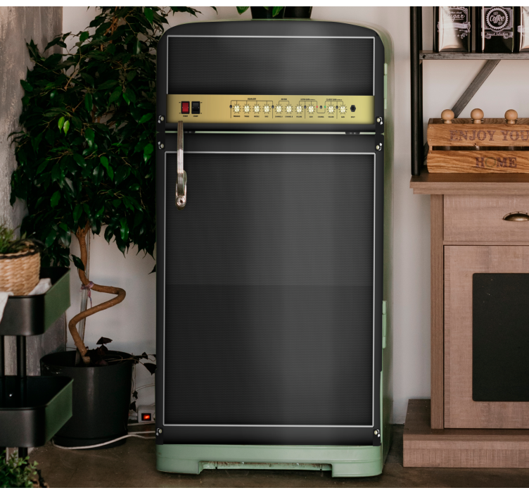 Rockgitarforsterker klistremerke kjøleskap - Tenstickers