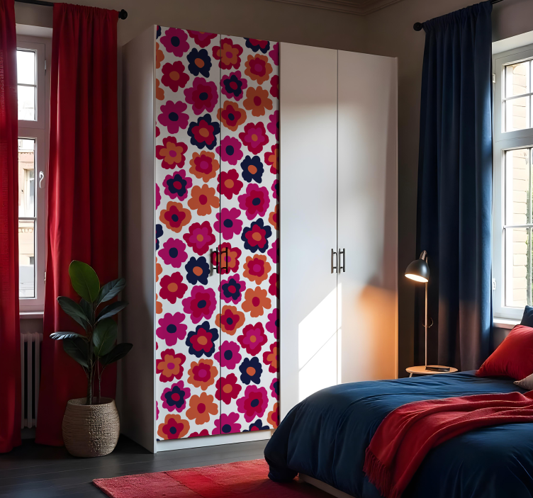 Rød valmue klistremerke dyr - Tenstickers