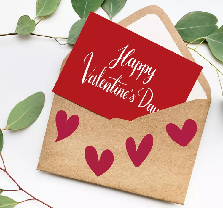 Røde valentines hjerter valentin stickers - Tenstickers