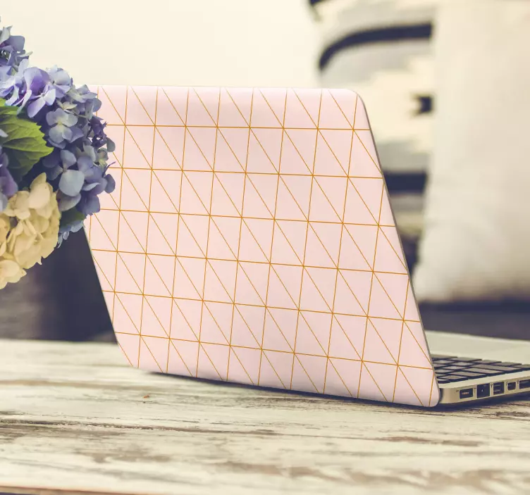 Rødt mønster bærbar klistremerke - Tenstickers