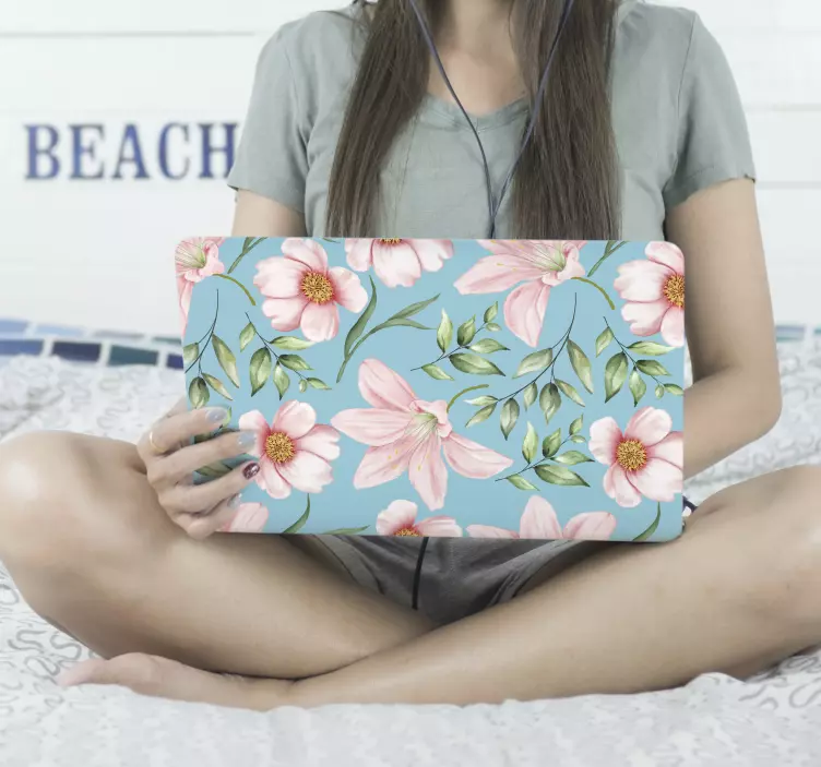 Romantisk vintage dekor laptop sticker - Tenstickers