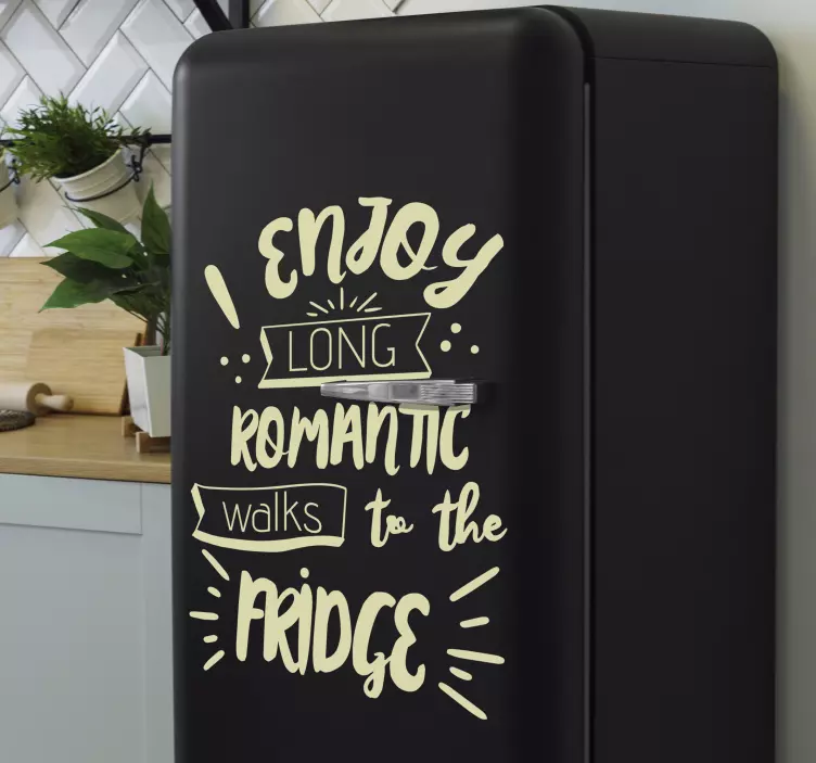 Romantiske turer til klistremerket til kjøleskapet - Tenstickers