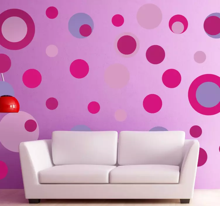 Rosa klistremerker - Tenstickers