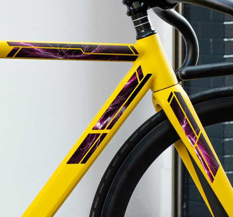 Rosa lyn sykkel klistremerke - Tenstickers