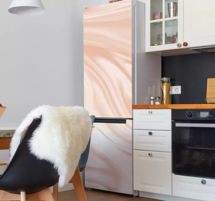 Rosa marmor kjøleskap vinyldekor - Tenstickers