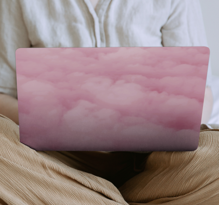 Rosa skyer laptop vinyl hud - Tenstickers
