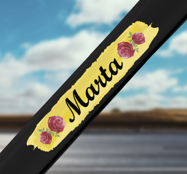 Rose sykkel tilpassbare blomstervegg klistremerke - Tenstickers