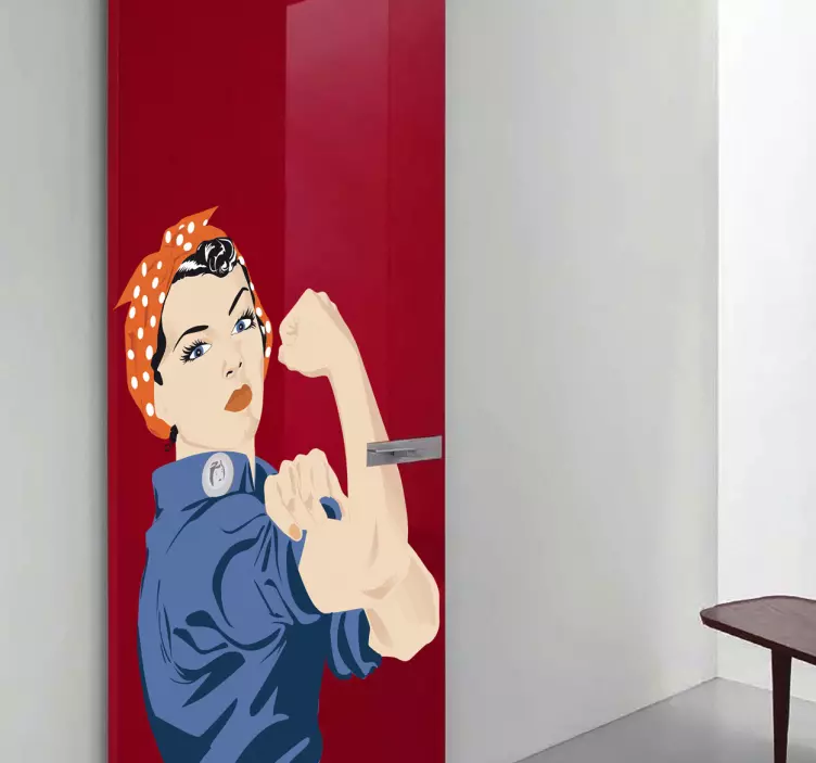 Rosie the riveter veggklistremerke - Tenstickers