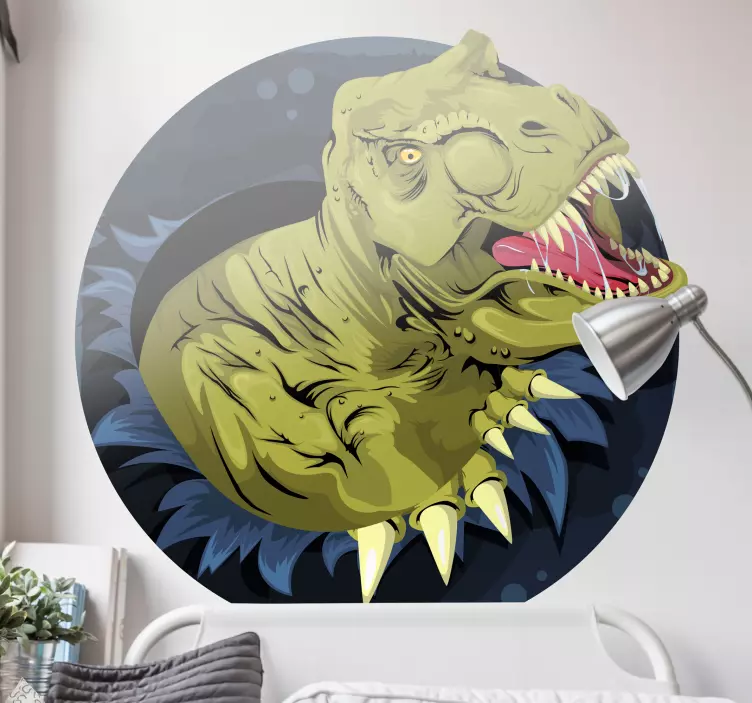 Runde dinosaur vegg klistremerke - Tenstickers