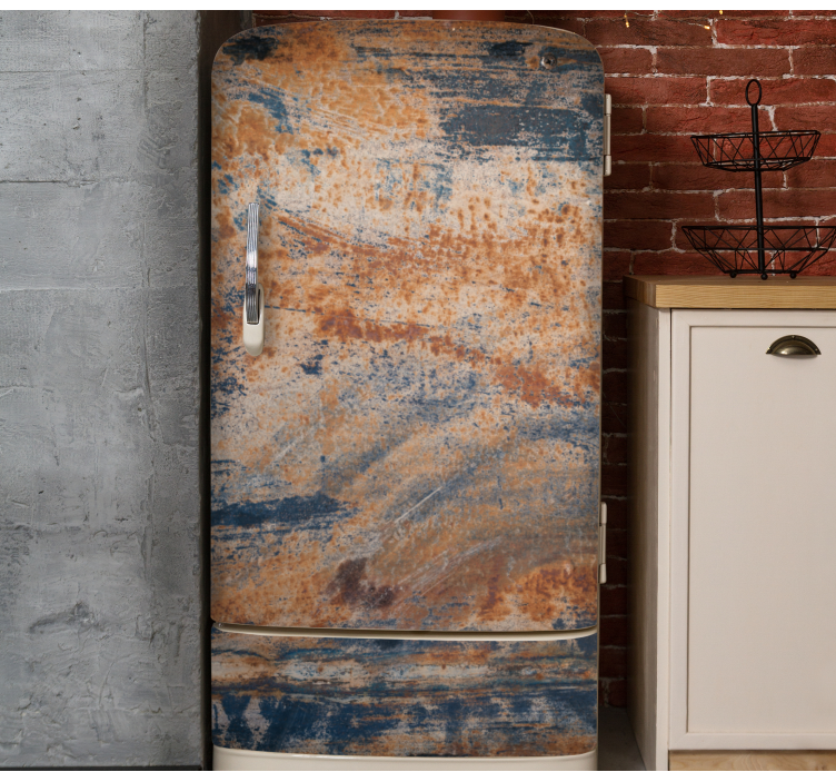 Rusten tekstur gammelt utseende klistremerke kjøleskap - Tenstickers