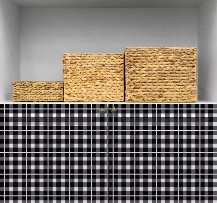 Rutet mønsterbakgrunn klistremerke dyr - Tenstickers