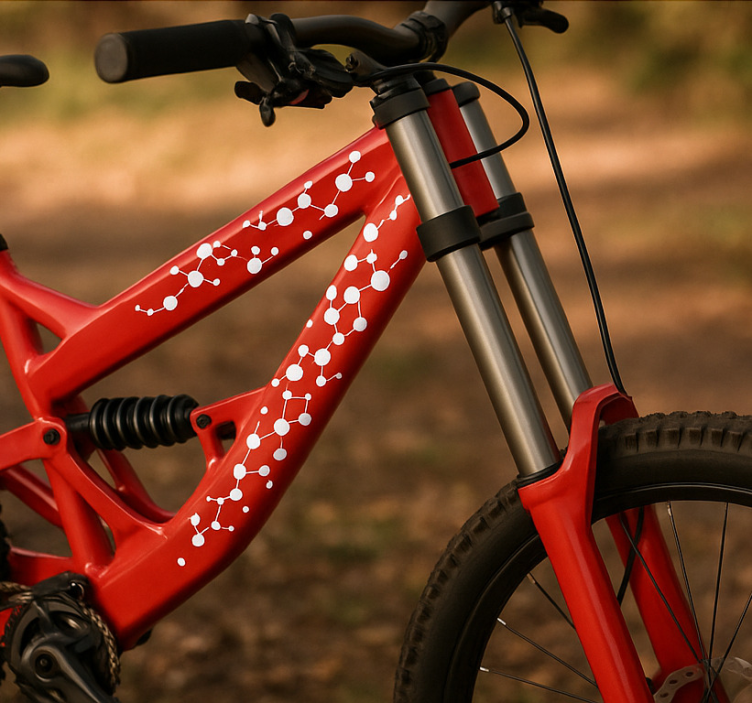 Samling av sammenkoblede prikker sykkel klistremerke - Tenstickers