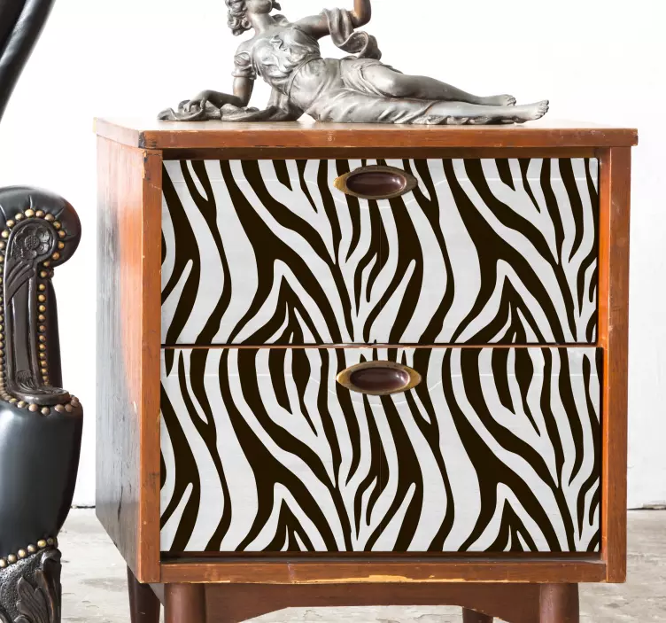 Sebra mønster bærbar klistremerke - Tenstickers