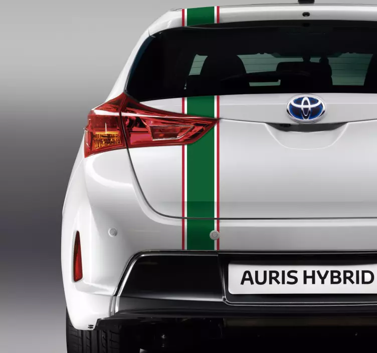 Portugisisk flagg linje bil klistremerke - Tenstickers