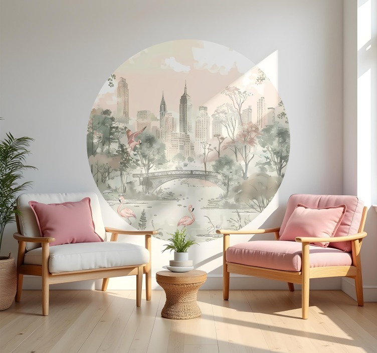 Sentral park fred wallsticker - Tenstickers
