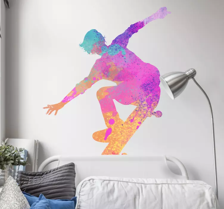 Silhouette skater silhouette decal - Tenstickers