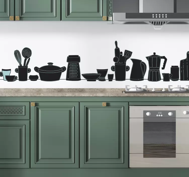 Silhuetter av kjøkkenredskaper klistremerke dyr - Tenstickers