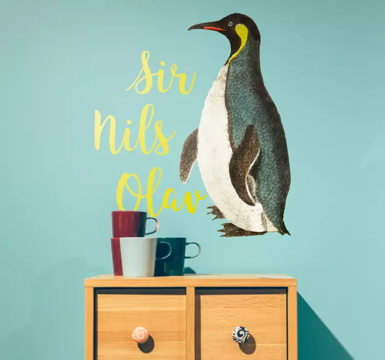 Sir nils olav kids 'room wall sticker - Tenstickers