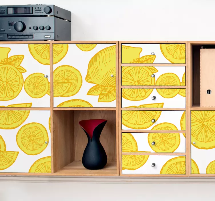 Sitronskivemønster klistremerke dyr - Tenstickers