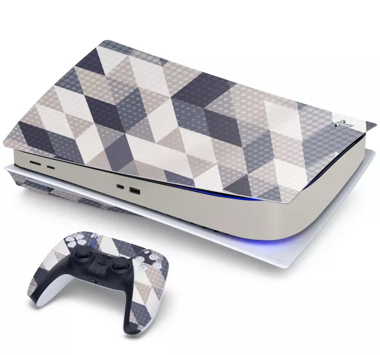 Skandinavisk geometrisk skin PS5 - Tenstickers