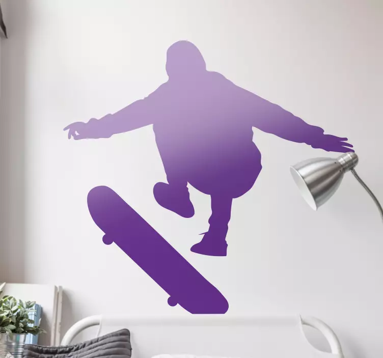 Skateboard action scene ekstremsport klistremerke - Tenstickers