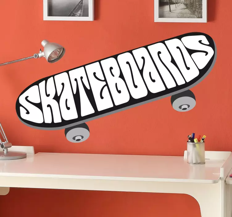 Skateboard dekorativ logo dekal - Tenstickers