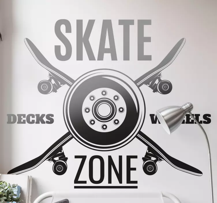 Skatesone vegg vinyl klistremerke - Tenstickers