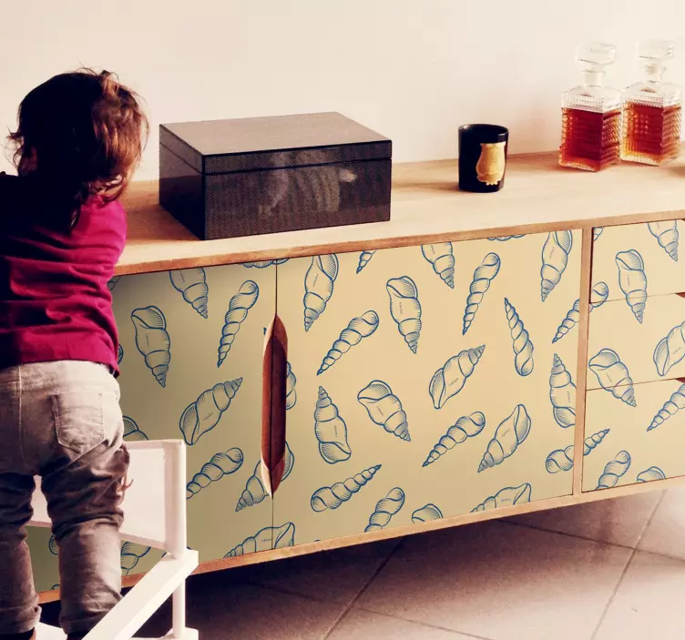 Skjell fliser møbler klistremerke - Tenstickers