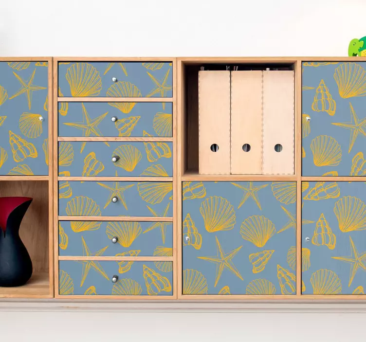 Skjell og stjerner natur klistremerke - Tenstickers