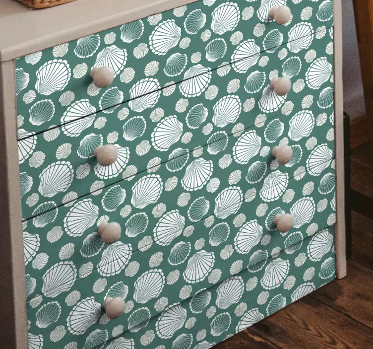 Skjell verden møbler klistremerke - Tenstickers