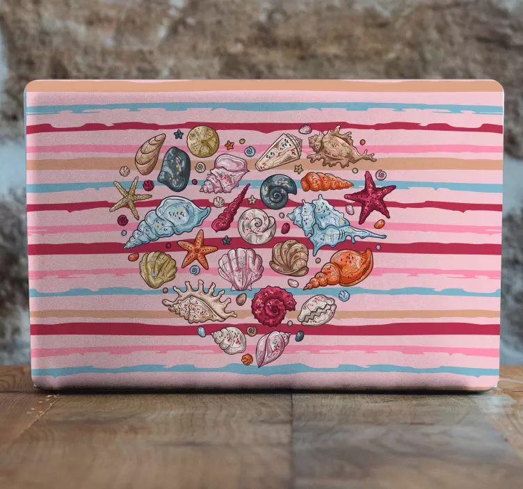 Skjellarrangement bærbar klistremerke - Tenstickers