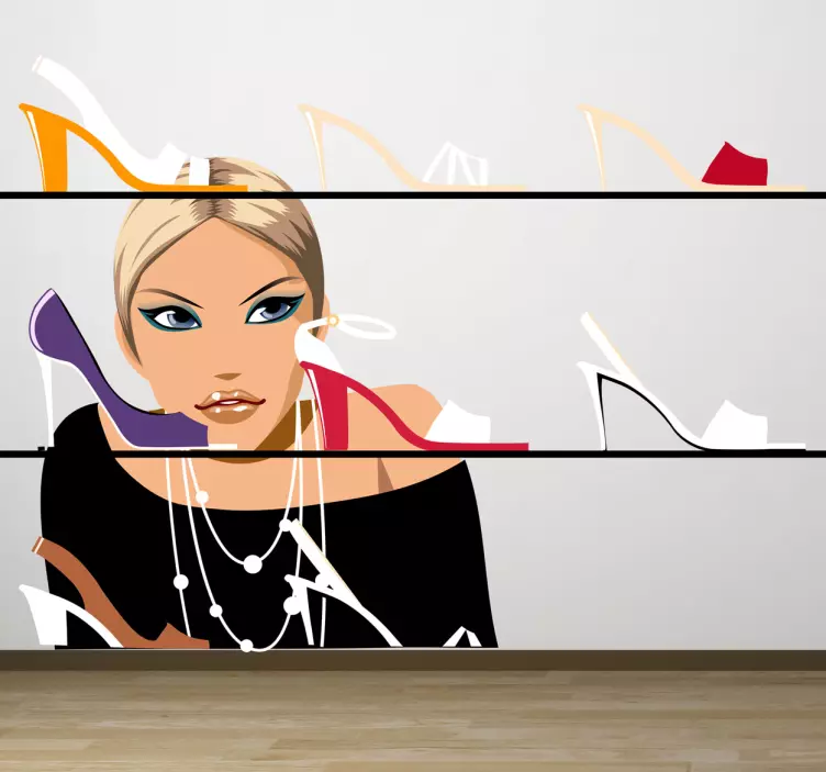 Sko shopping klistremerke - Tenstickers