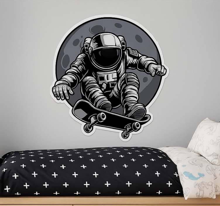 Skøyteløper-astronaut klistremerke dyr - Tenstickers