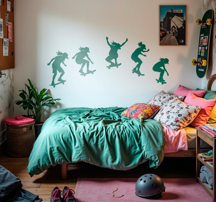 Skøytesekvens sport klistremerke - Tenstickers