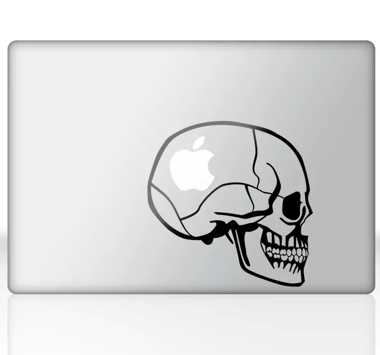 Skull macbook laptop sticker - Tenstickers