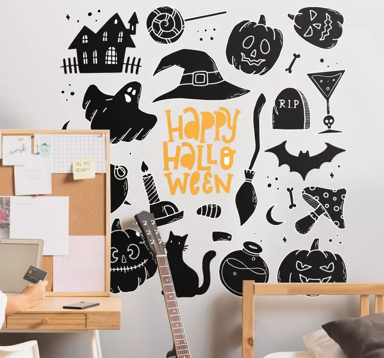 Skumle elementer Halloween klistremerker - Tenstickers