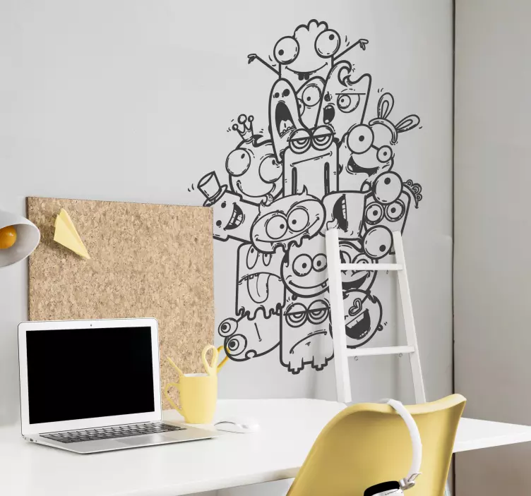 Skummelt monsters barn klistremerke - Tenstickers