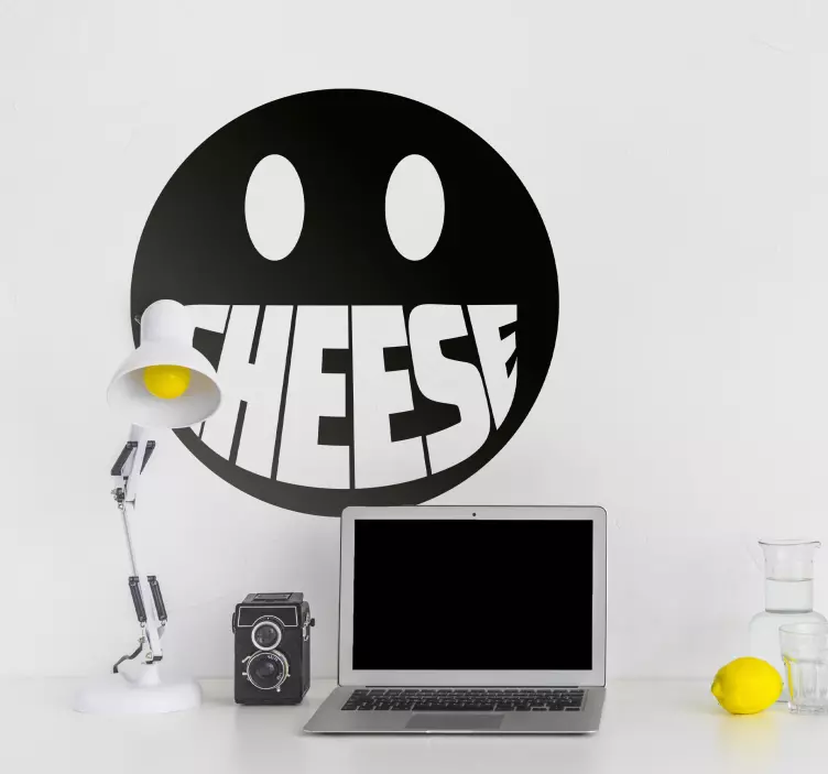 Smiley cheese emoji-klistremerke - Tenstickers