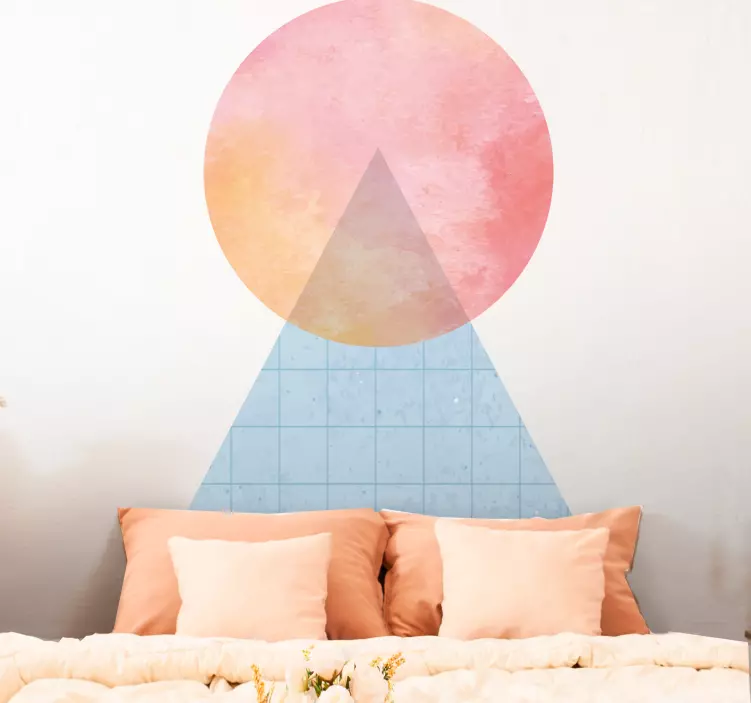 Sol og veggkunst trekant former stickers - Tenstickers