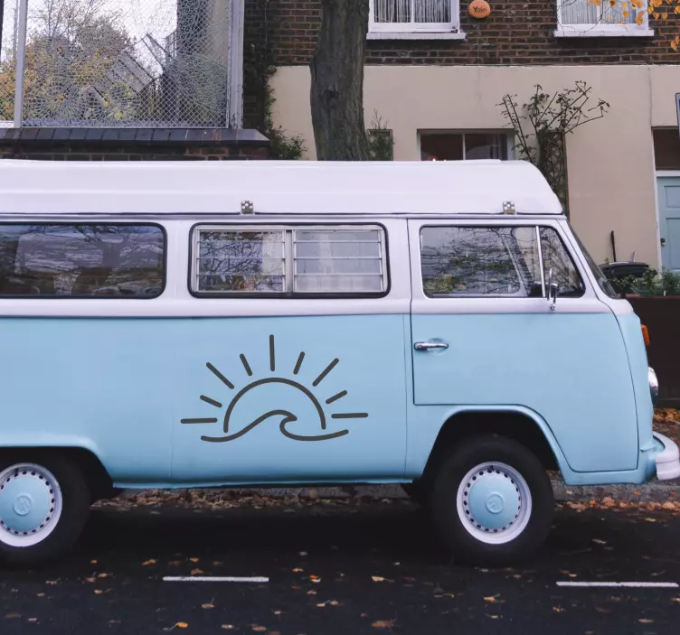 Solbølge klistremerke til bobil - Tenstickers