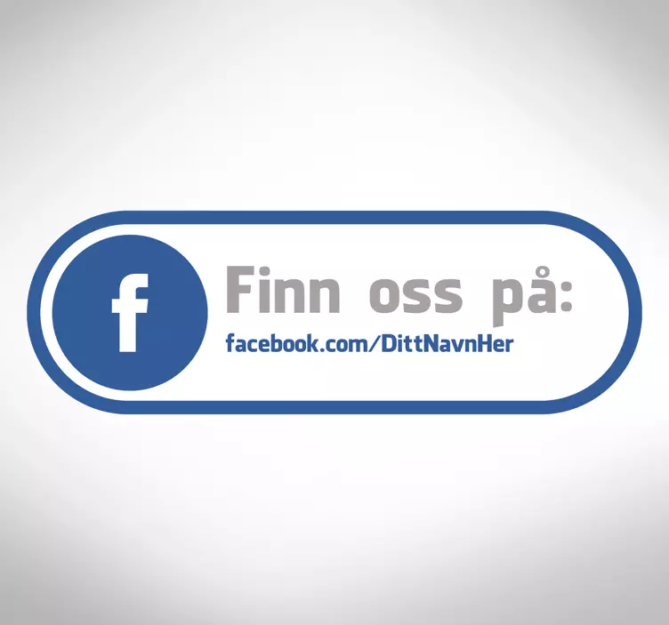 Som oss på facebook vinduet klistremerke - Tenstickers