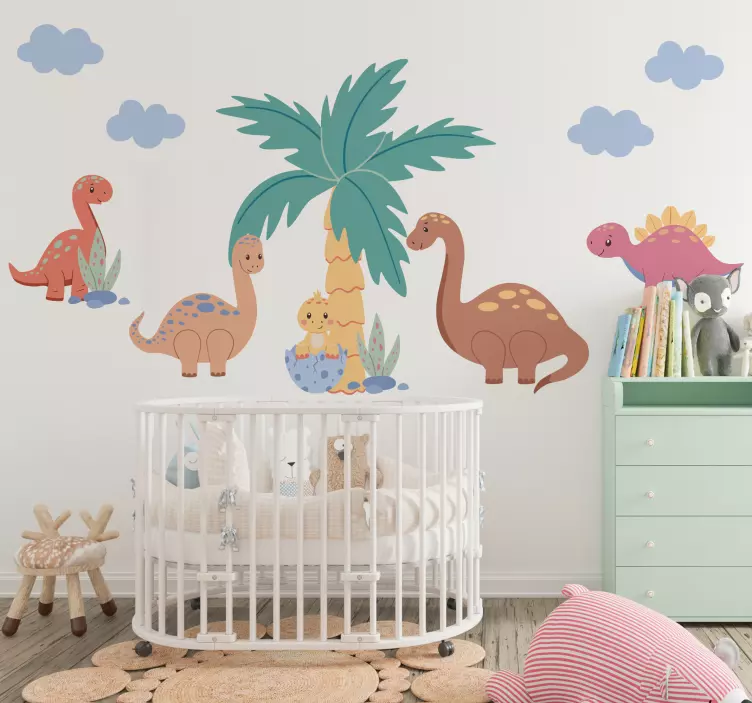 Søte dinosaurer wallsticker barnerom - Tenstickers