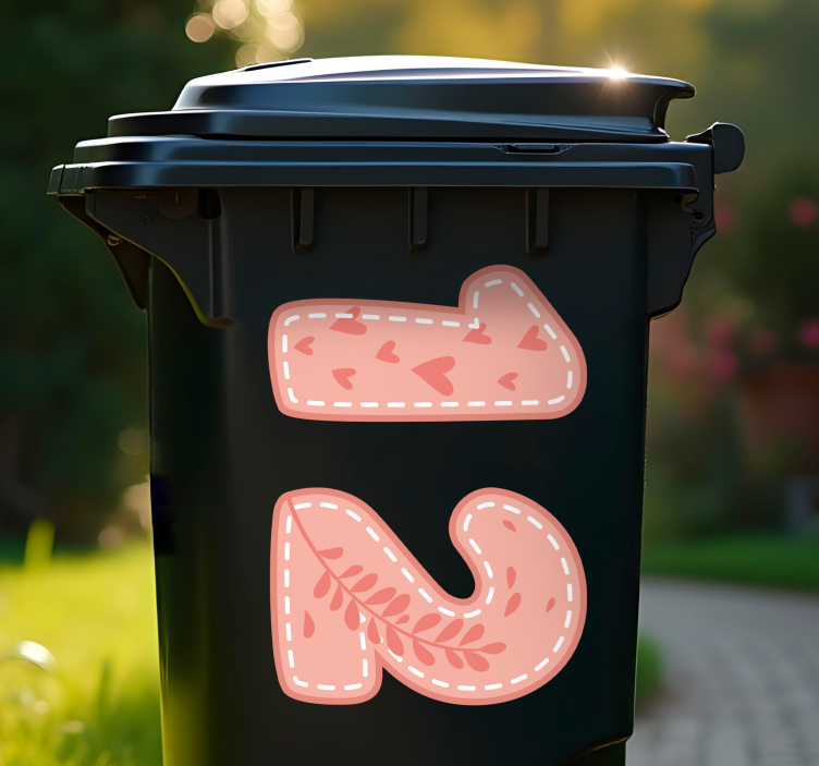 Søte morsomme tall klistremerke kontainer - Tenstickers