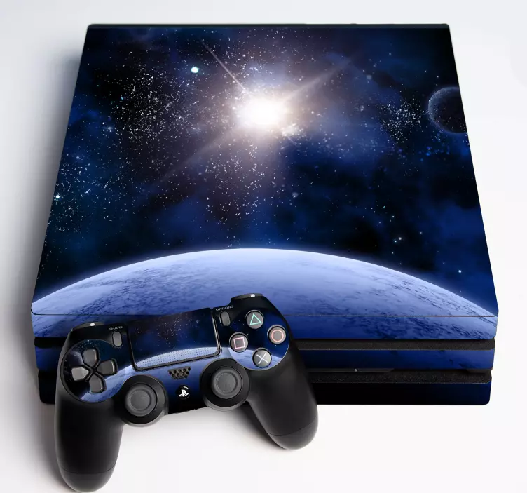 Space galaxy ps4 vinyl klistremerke - Tenstickers