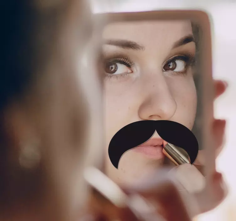 Speil-bart klistremerke - Tenstickers