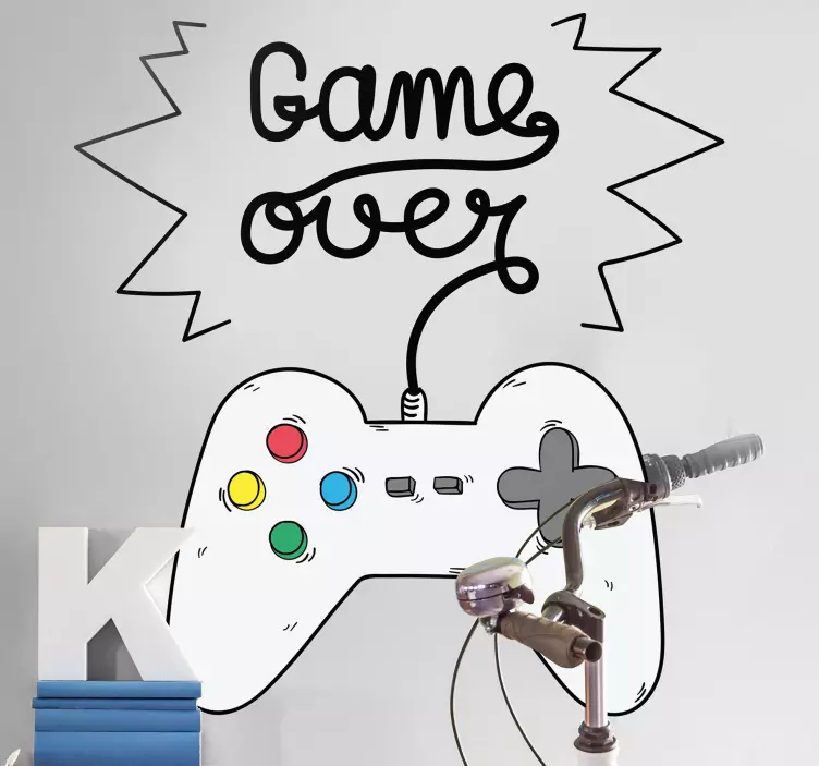 Game over youth videospill klistremerke - Tenstickers