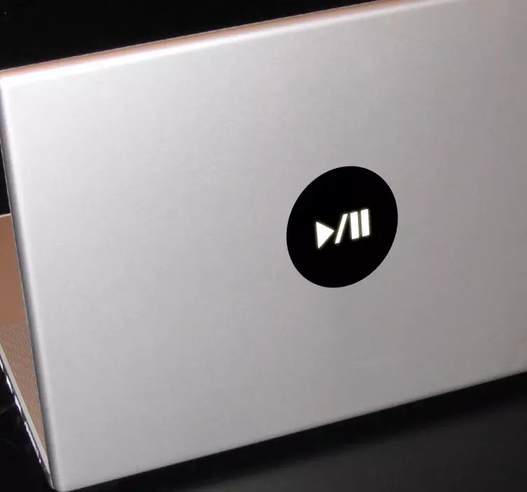 Spill / pause knapp bærbar klistremerke - Tenstickers