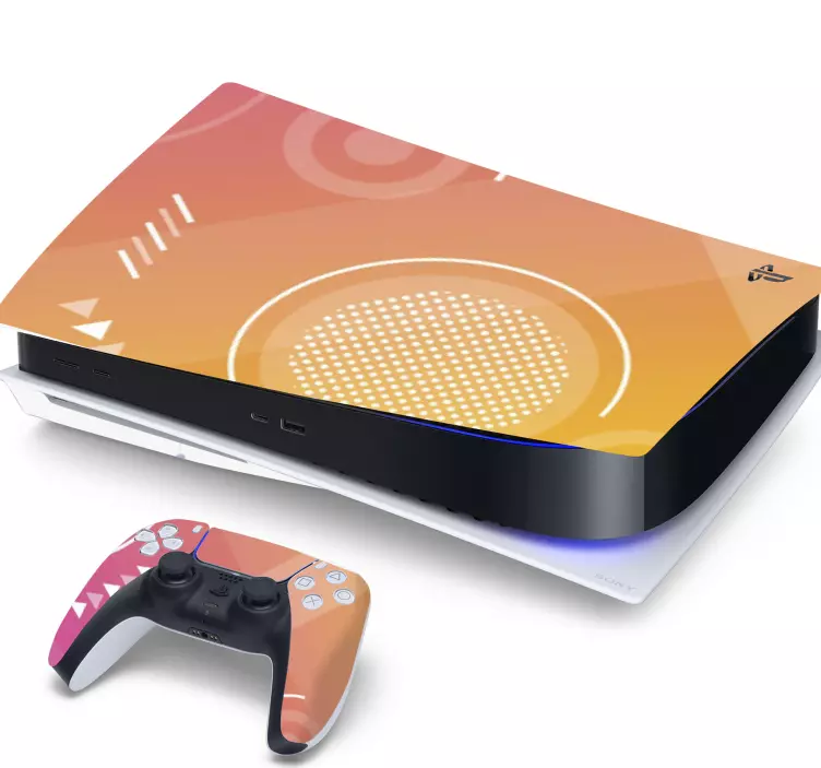 Spill symboler i flere farger ps5 klistremerke - Tenstickers